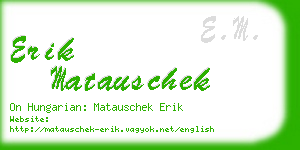 erik matauschek business card